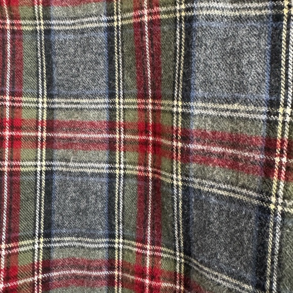 L.L. Bean Red and Gray Plaid Casual Shirt - Picture 3 of 3